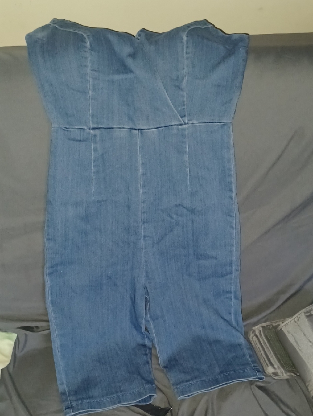 Denim Capri Romper